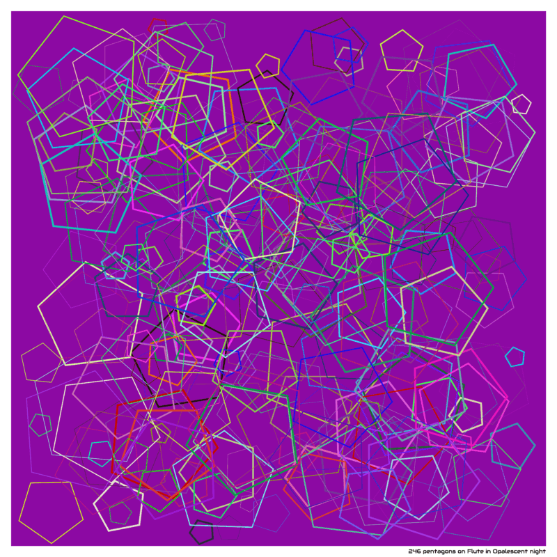 246 pentagons on Flute in Opalescent night