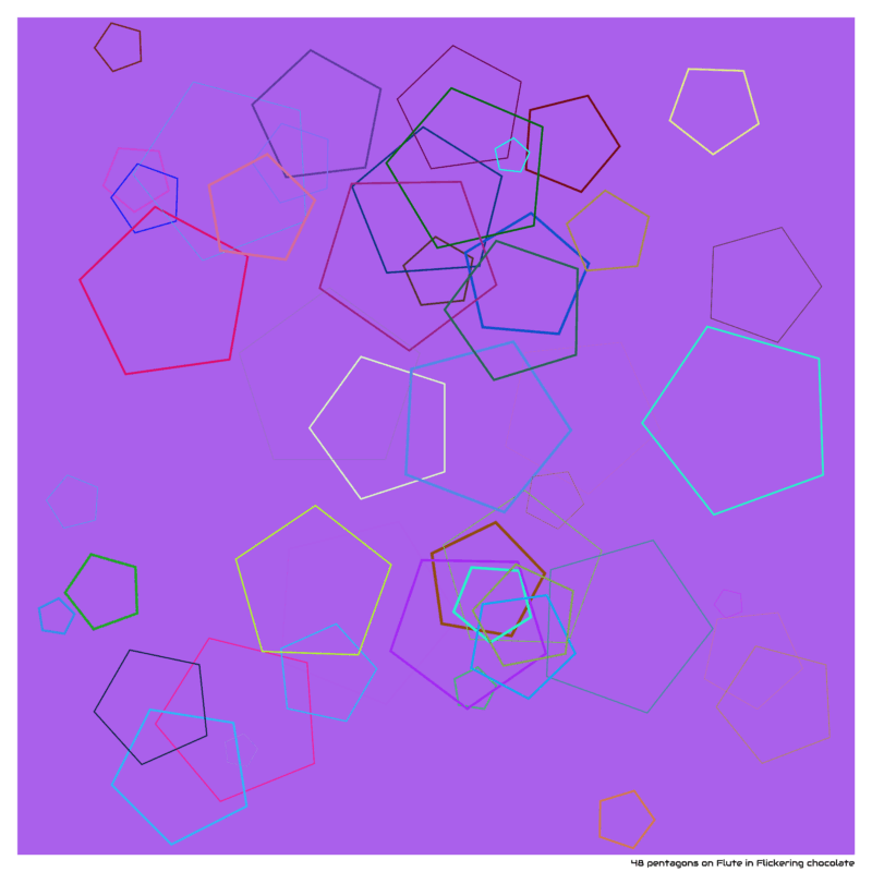 48 pentagons on Flute in Flickering chocolate