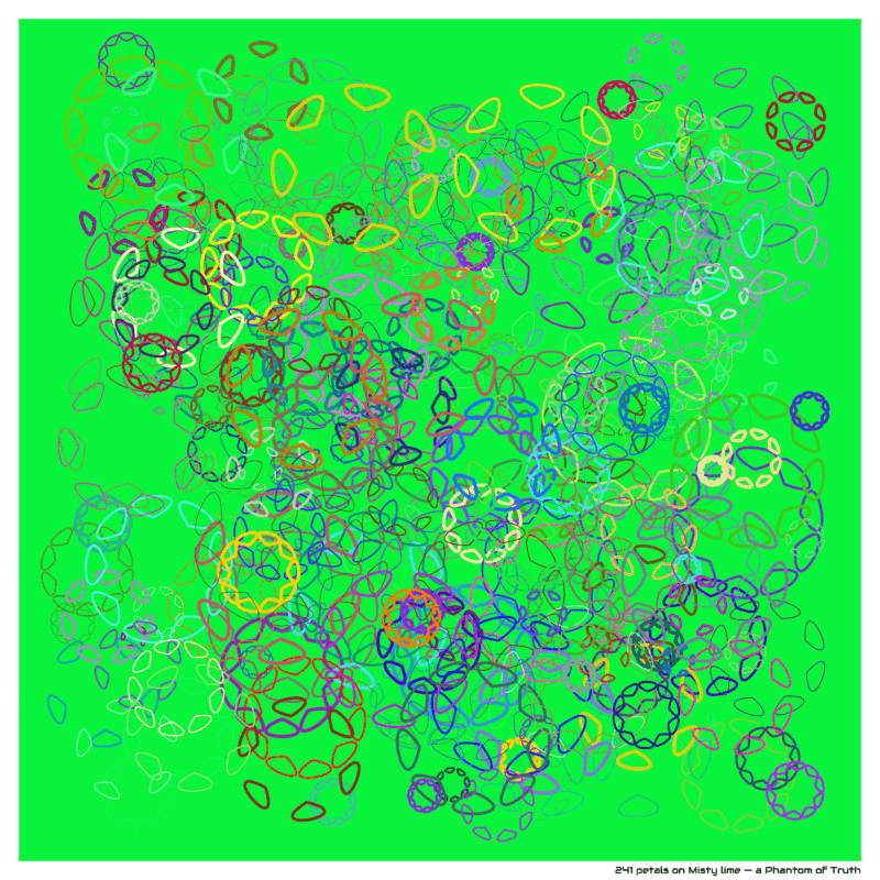 241 petals on Misty lime — a Phantom of Truth