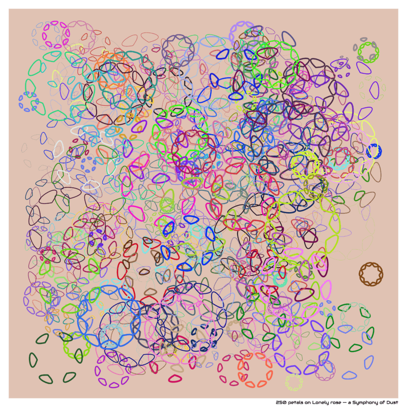250 petals on Lonely rose — a Symphony of Dust