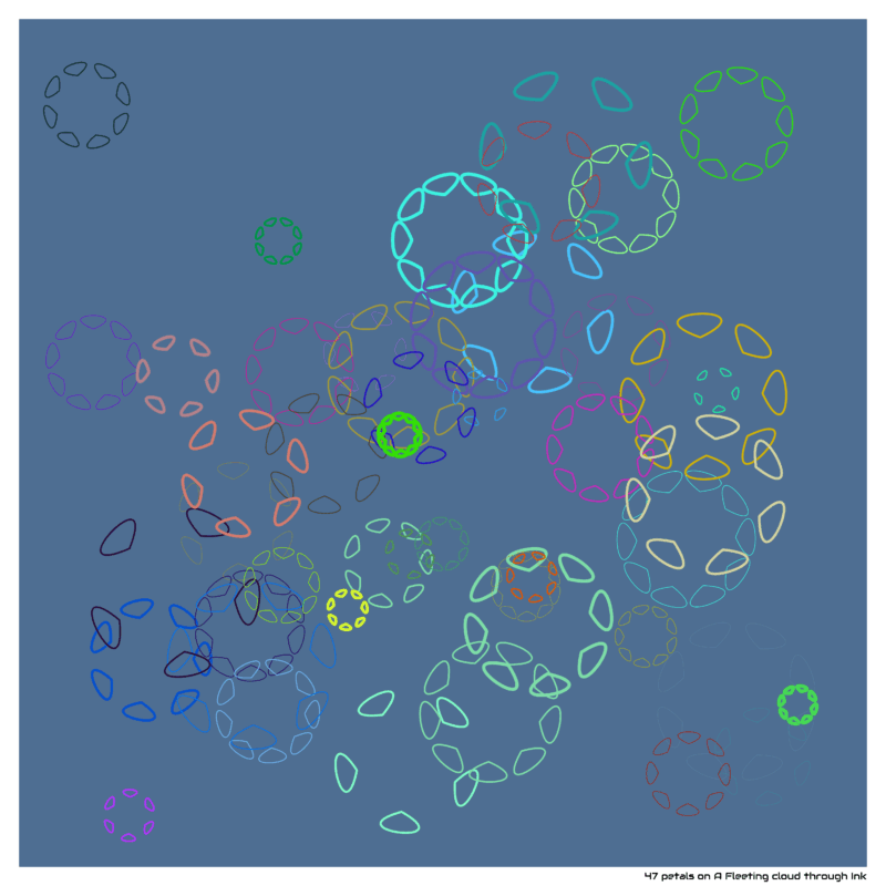 47 petals on A Fleeting cloud through Ink