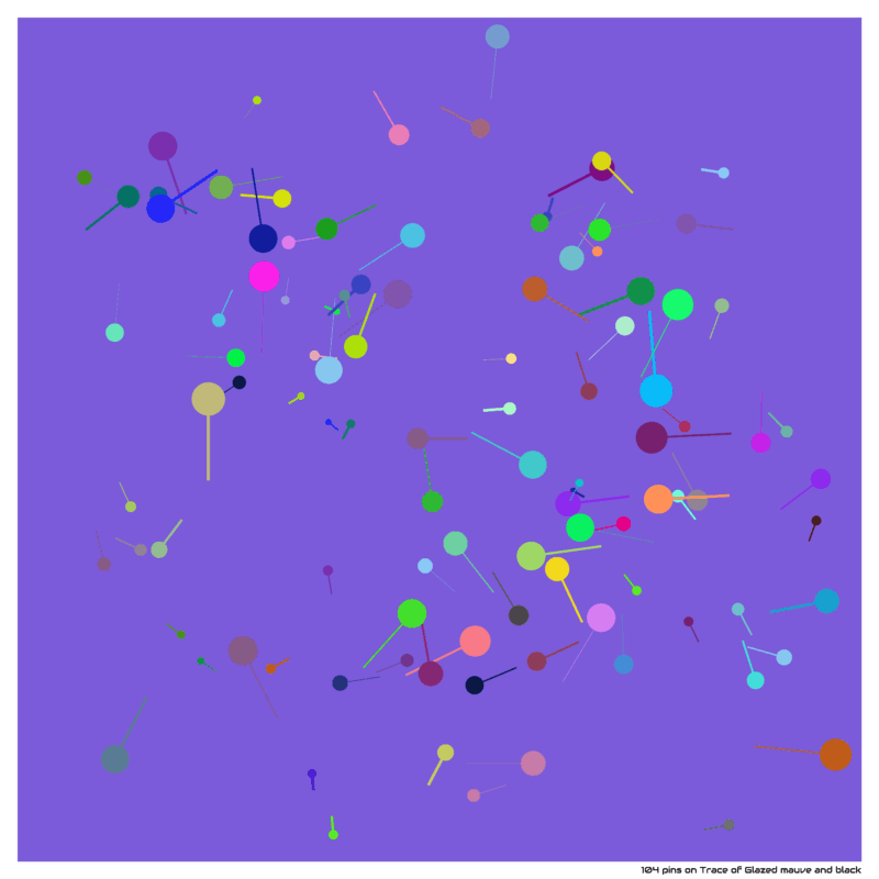 104 pins on Trace of Glazed mauve and black