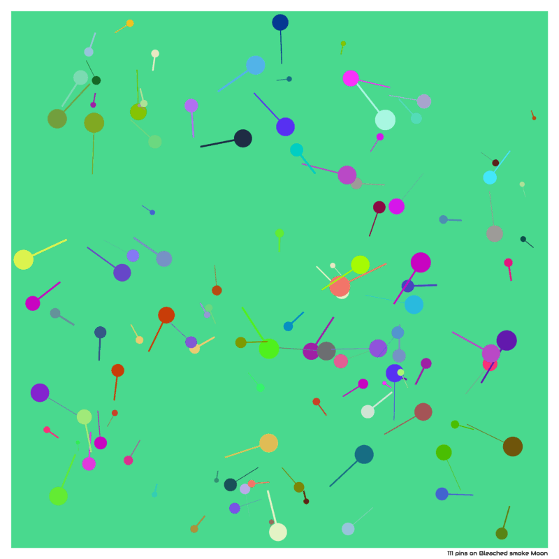 111 pins on Bleached smoke Moon