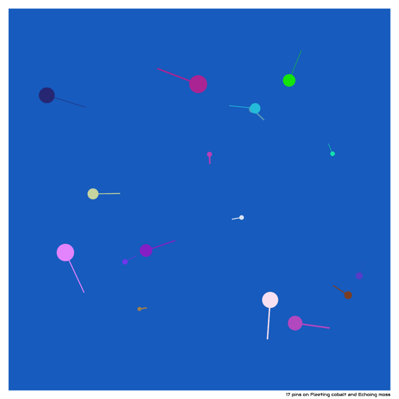 17 pins on Fleeting cobalt and Echoing moss