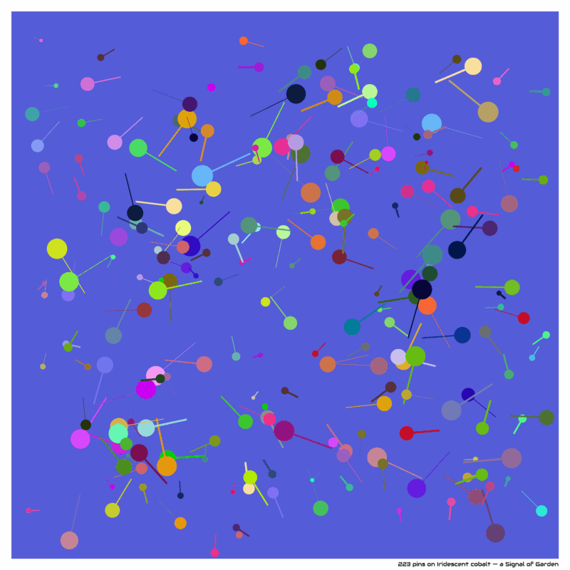 223 pins on Iridescent cobalt — a Signal of Garden