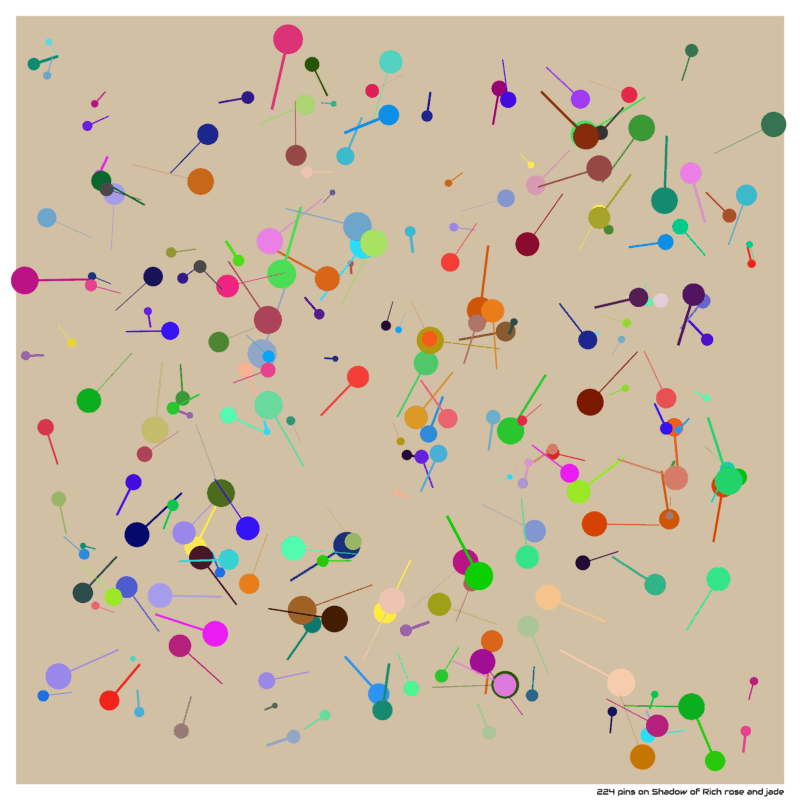 224 pins on Shadow of Rich rose and jade