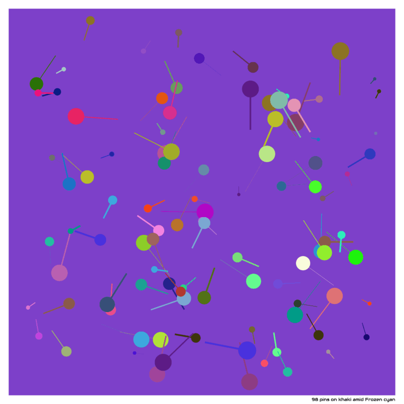 98 pins on khaki amid Frozen cyan