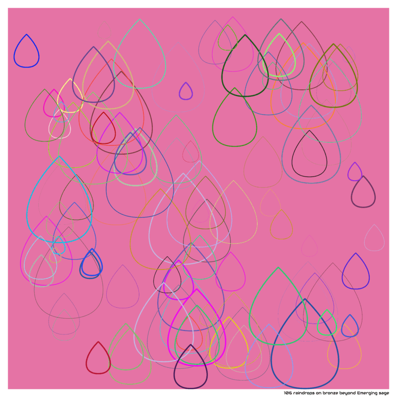 106 raindrops on bronze beyond Emerging sage