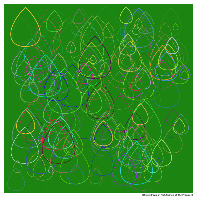 199 raindrops on Rich fuchsia of the Fragment