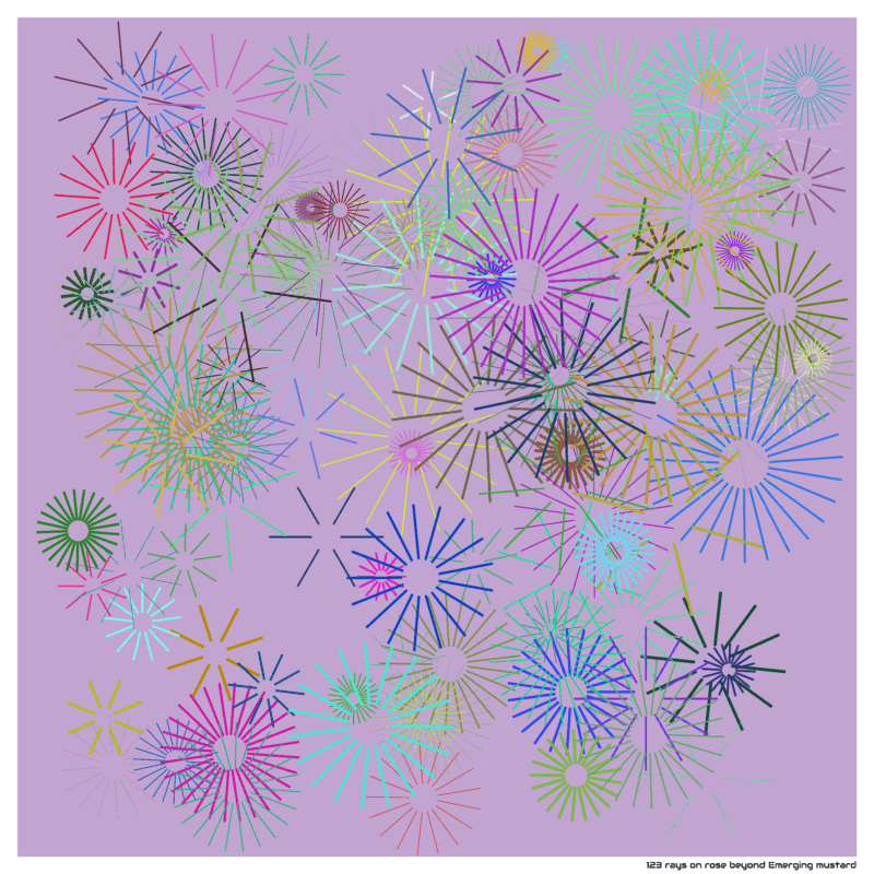 123 rays on rose beyond Emerging mustard