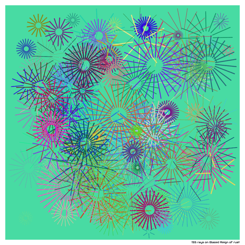 155 rays on Glazed Reign of rust
