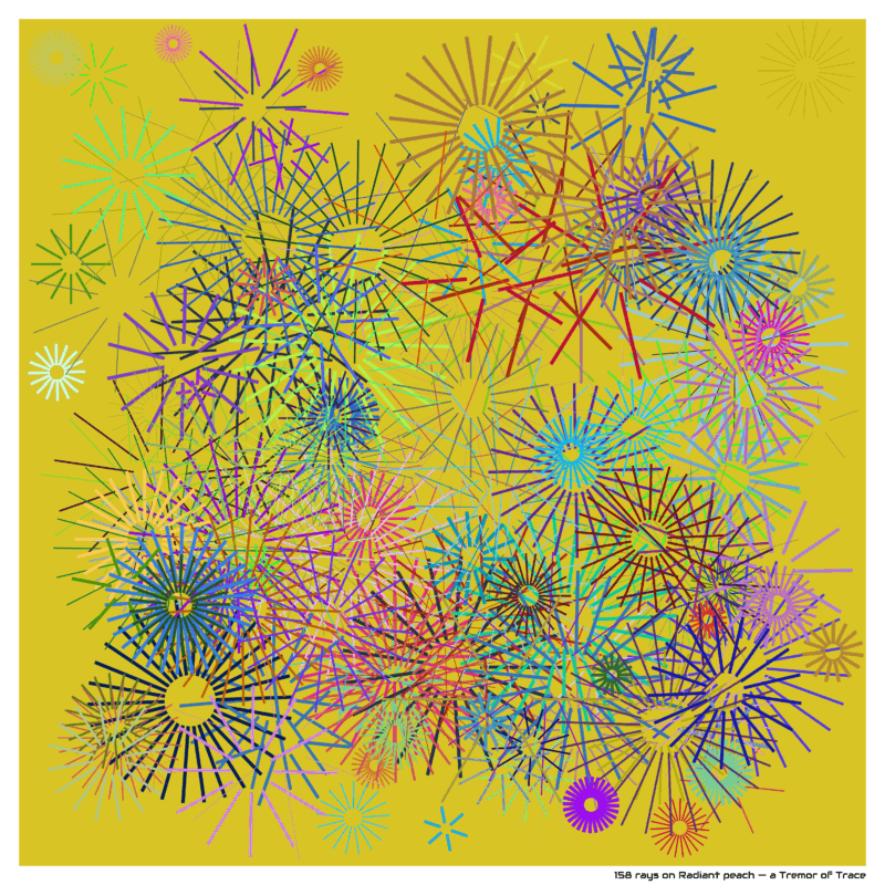 158 rays on Radiant peach — a Tremor of Trace