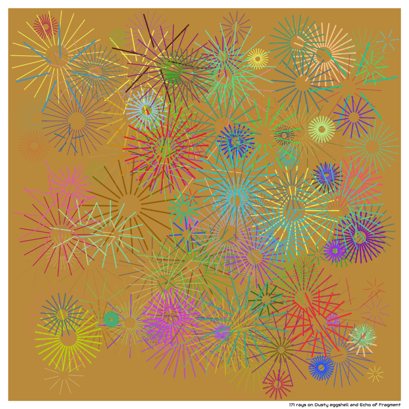171 rays on Dusty eggshell and Echo of Fragment