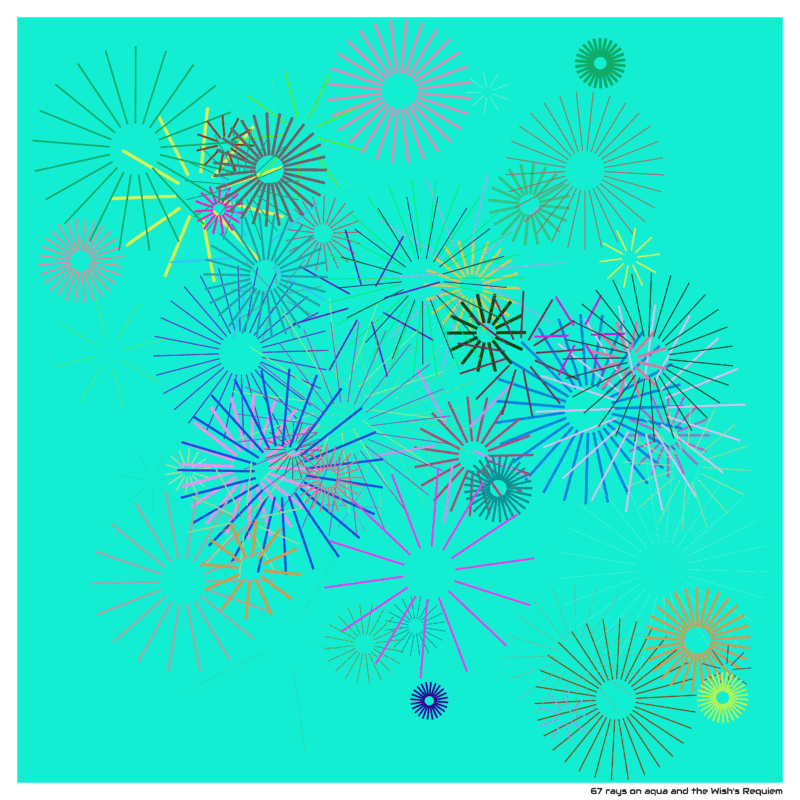 67 rays on aqua and the Wish’s Requiem