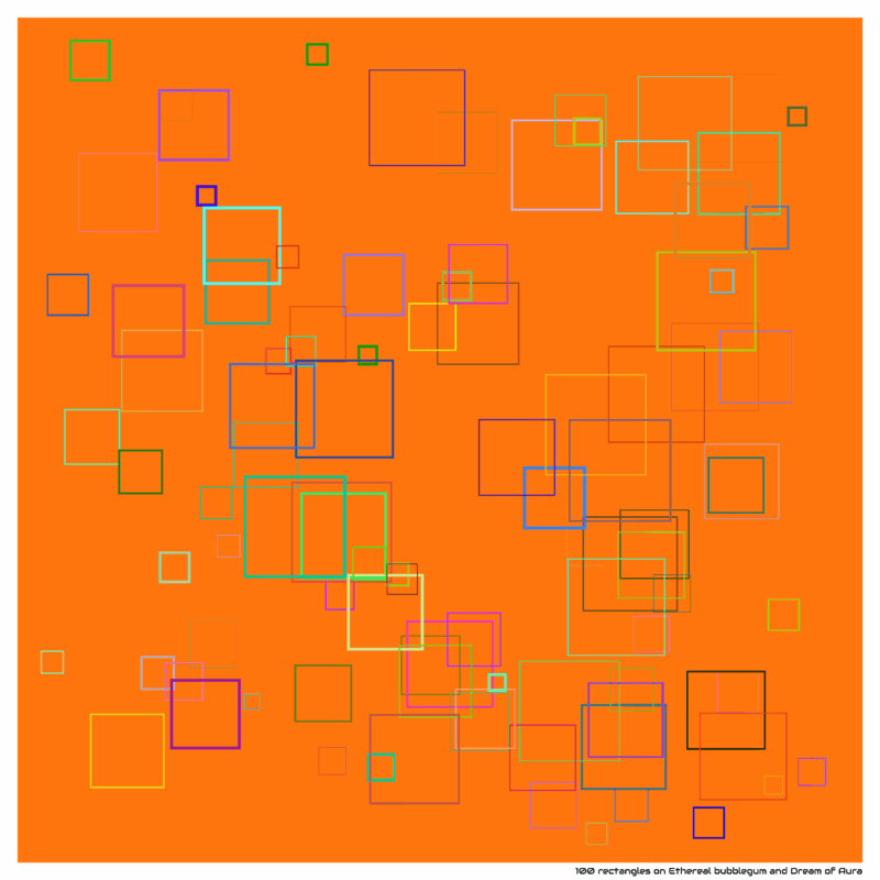 100 rectangles on Ethereal bubblegum and Dream of Aura