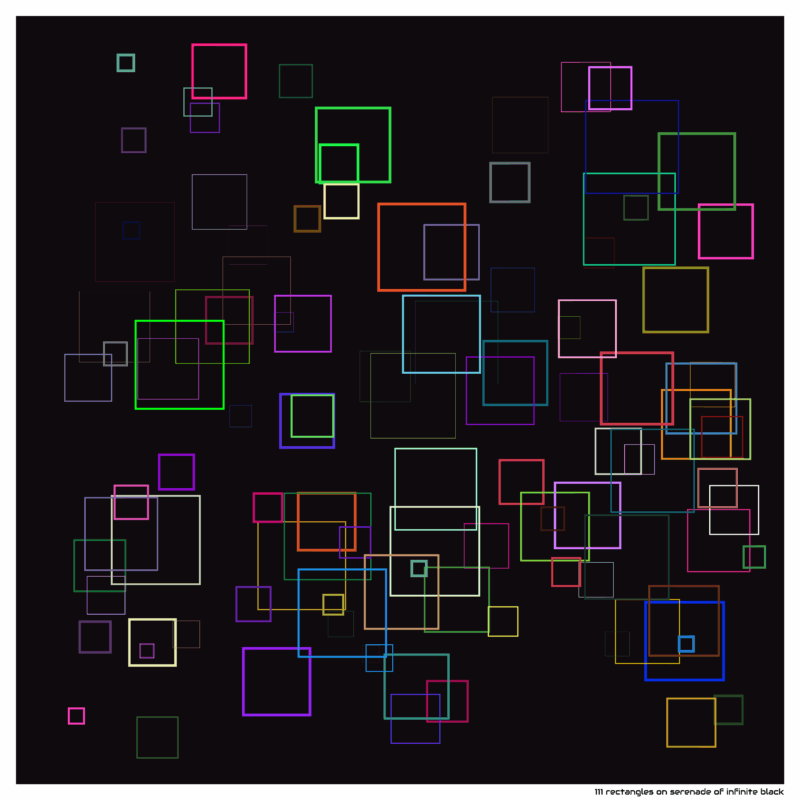 111 rectangles on serenade of infinite black