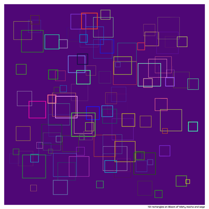 113 rectangles on Bloom of Misty mocha and sage