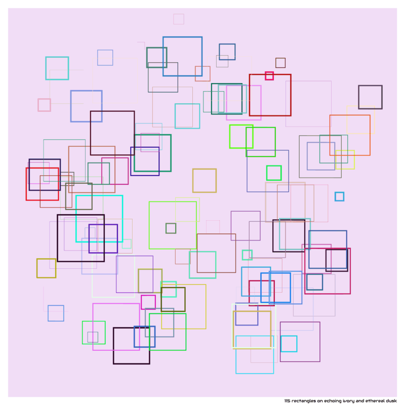 115 rectangles on echoing ivory and ethereal dusk