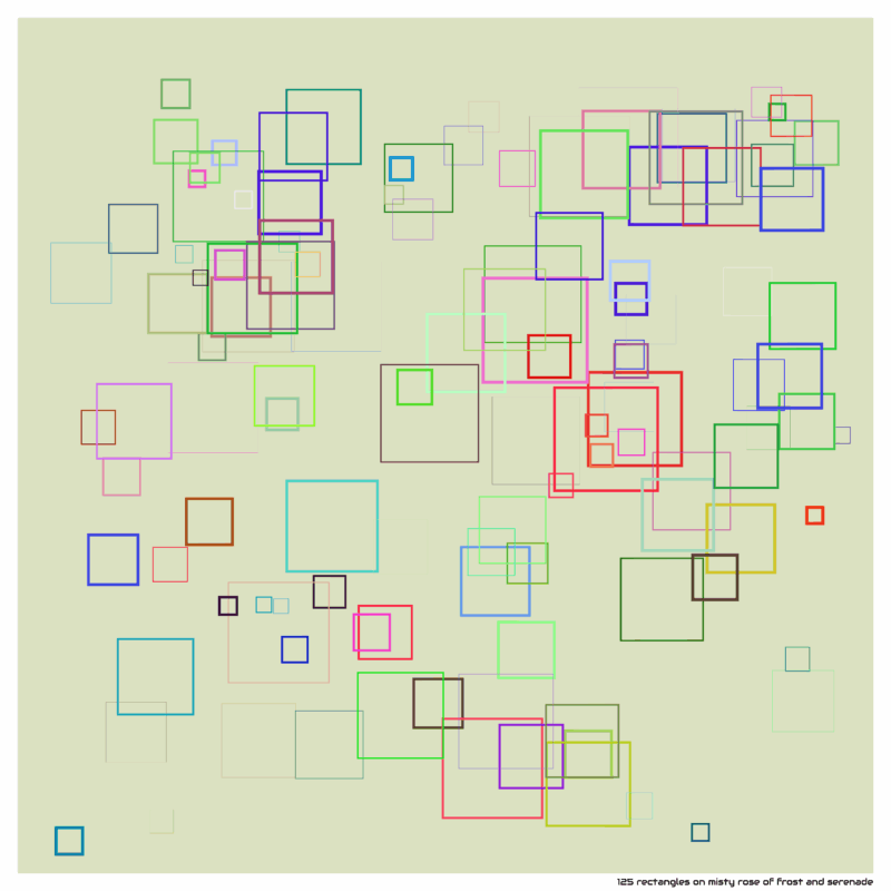 125 rectangles on misty rose of frost and serenade