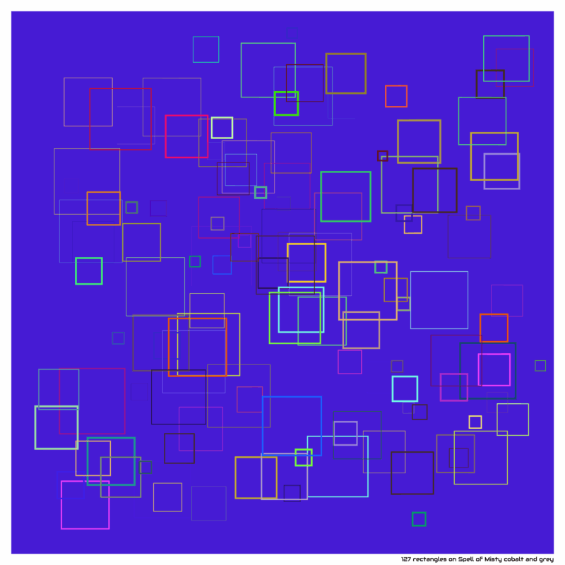 127 rectangles on Spell of Misty cobalt and grey