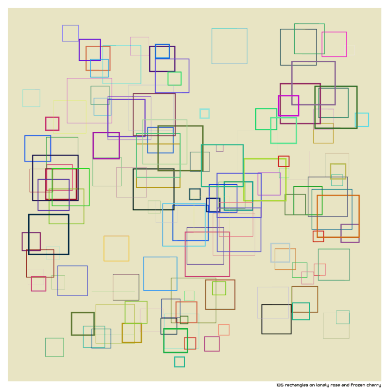 135 rectangles on lonely rose and frozen cherry