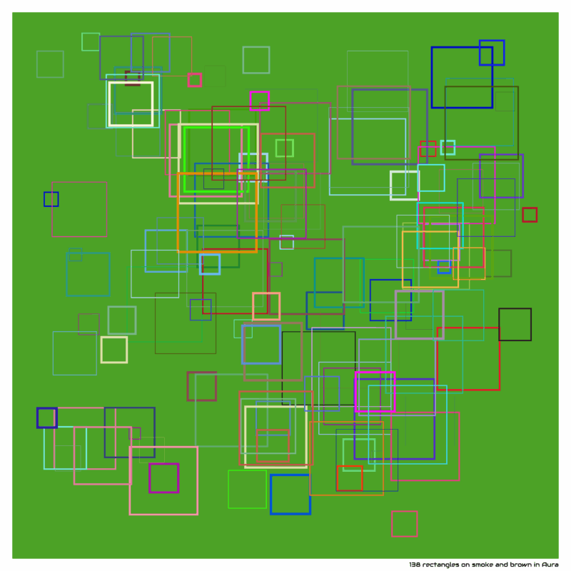 138 rectangles on smoke and brown in Aura