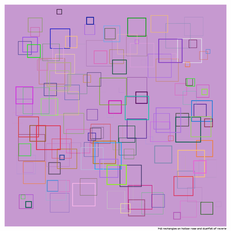 142 rectangles on hollow rose and dustfall of reverie