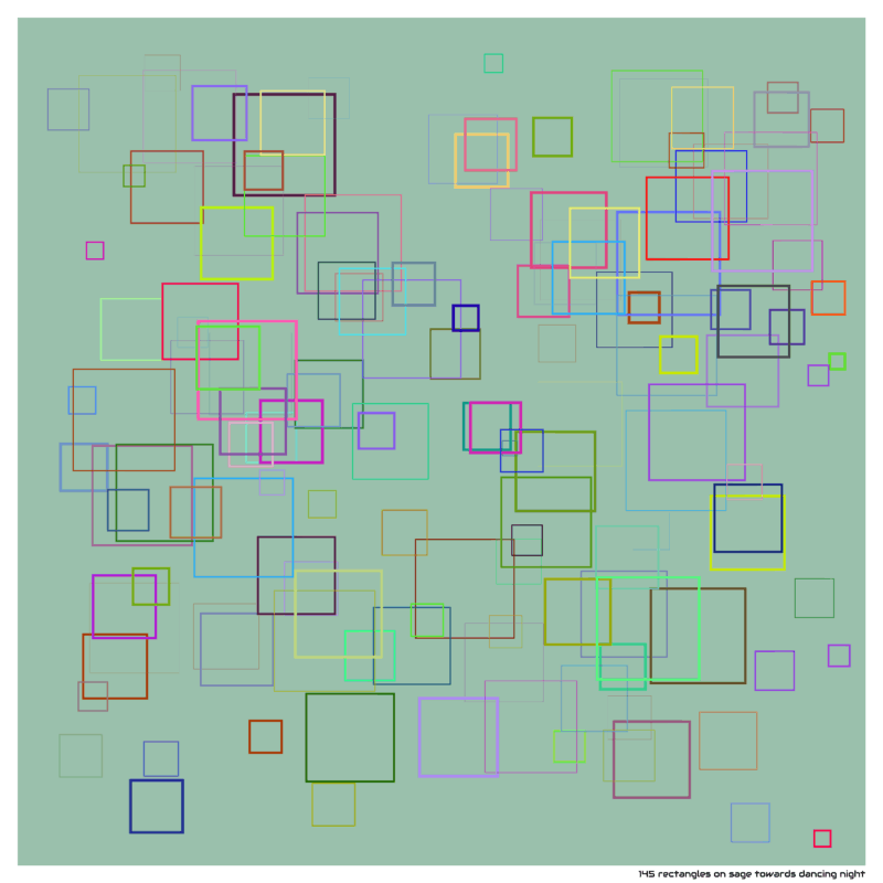 145 rectangles on sage towards dancing night