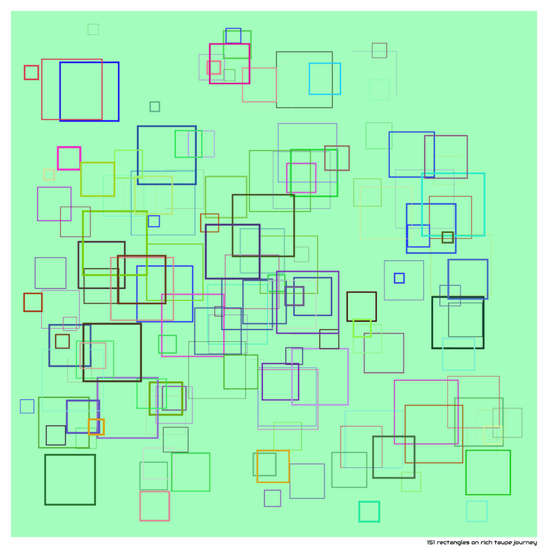151 rectangles on rich taupe journey
