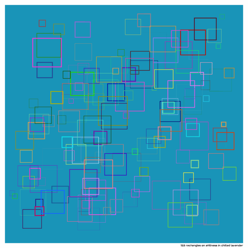 153 rectangles on stillness in chilled lavender