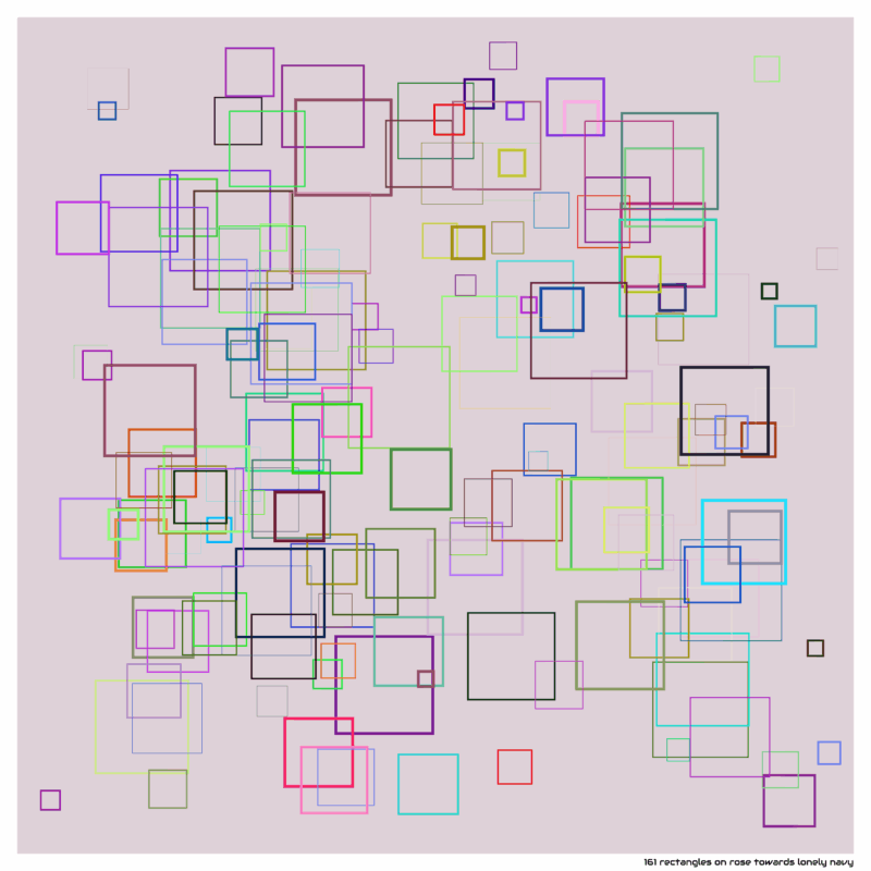 161 rectangles on rose towards lonely navy