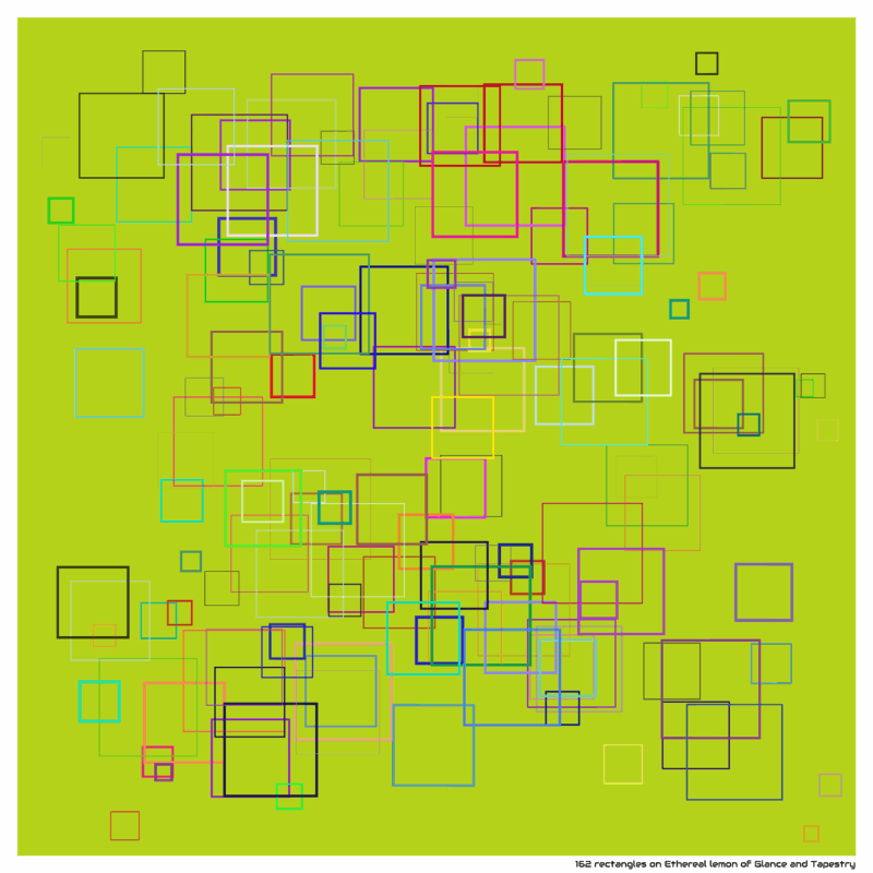 162 rectangles on Ethereal lemon of Glance and Tapestry
