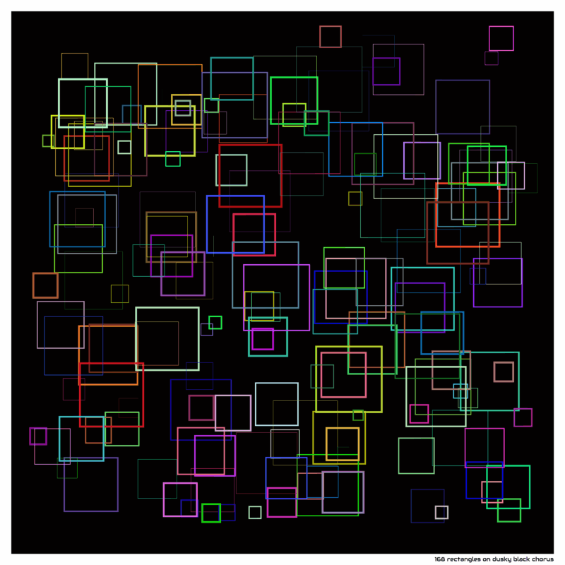 168 rectangles on dusky black chorus