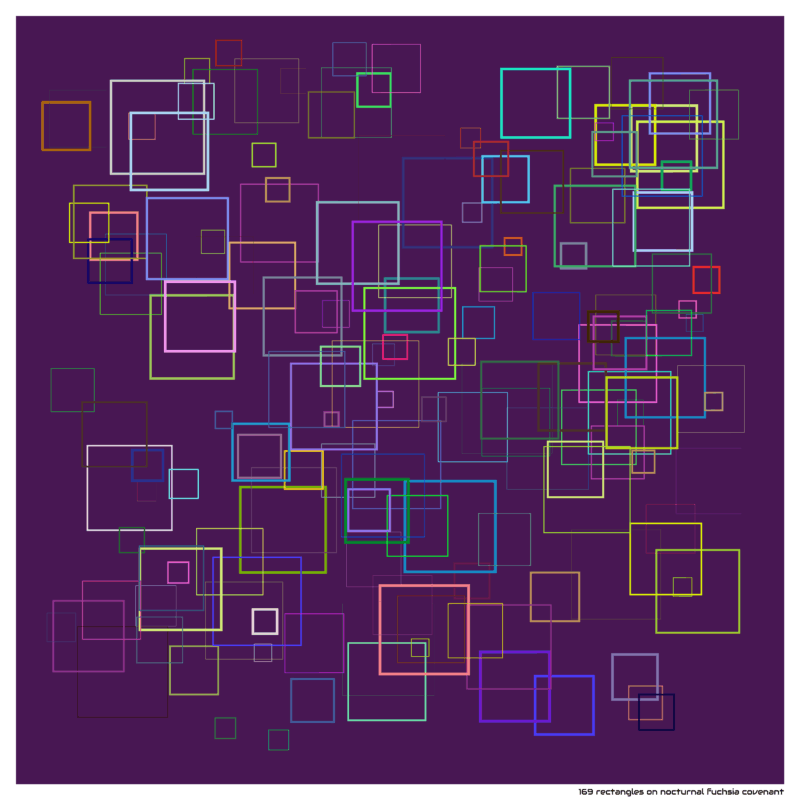 169 rectangles on nocturnal fuchsia covenant