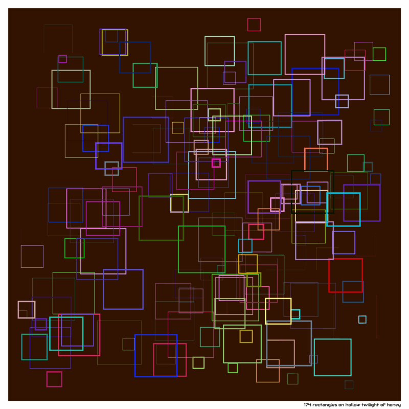 174 rectangles on hollow twilight of honey