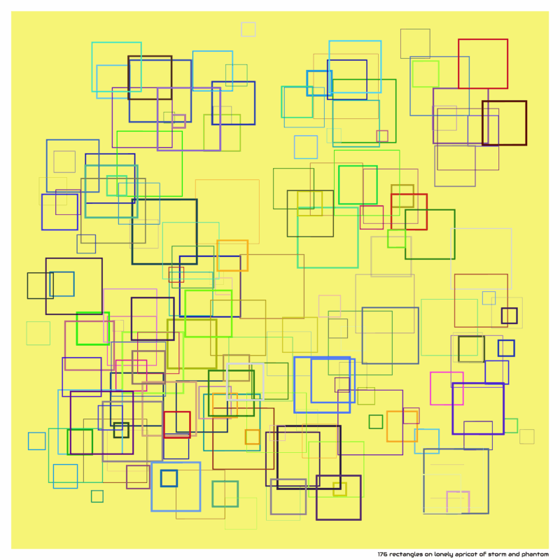 176 rectangles on lonely apricot of storm and phantom