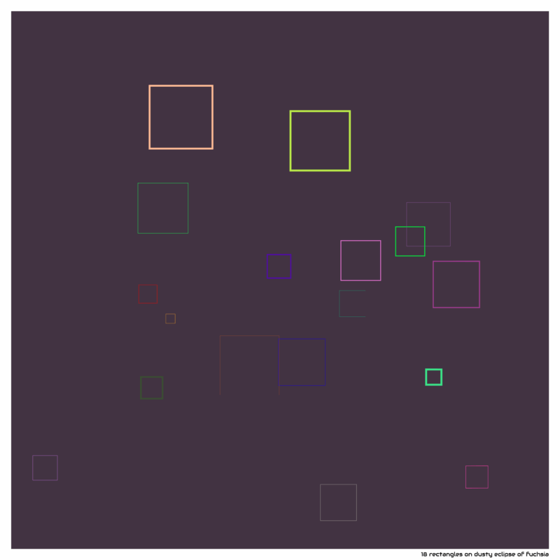 18 rectangles on dusty eclipse of fuchsia