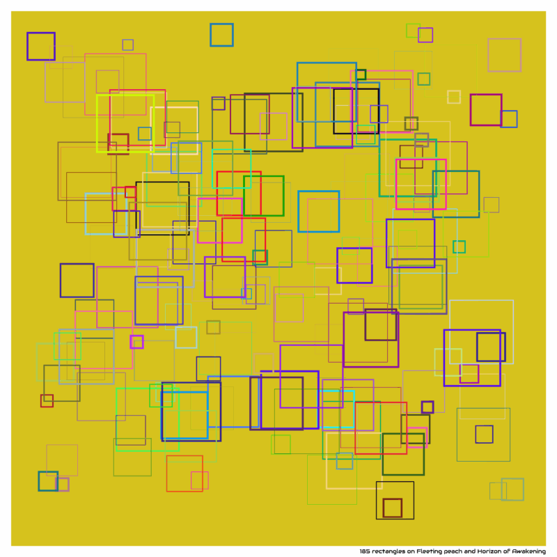 185 rectangles on Fleeting peach and Horizon of Awakening