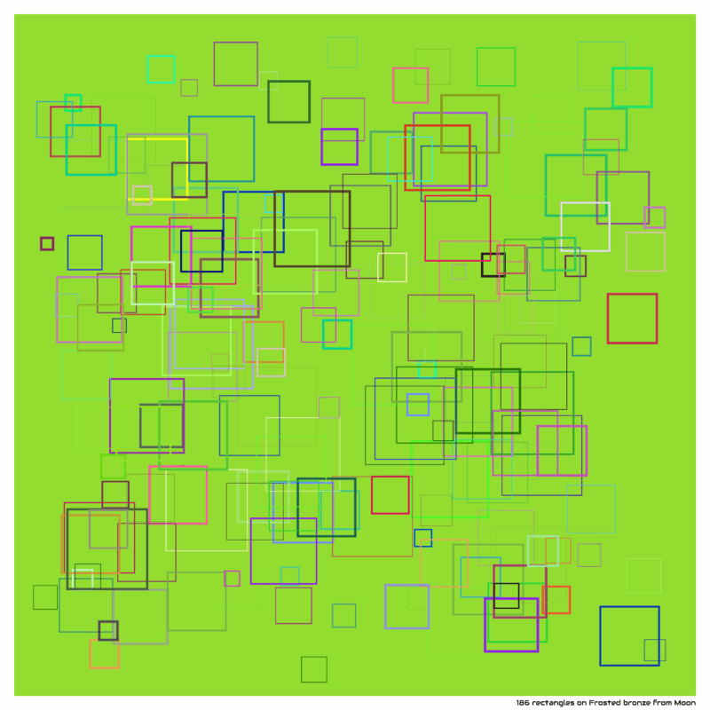 186 rectangles on Frosted bronze from Moon