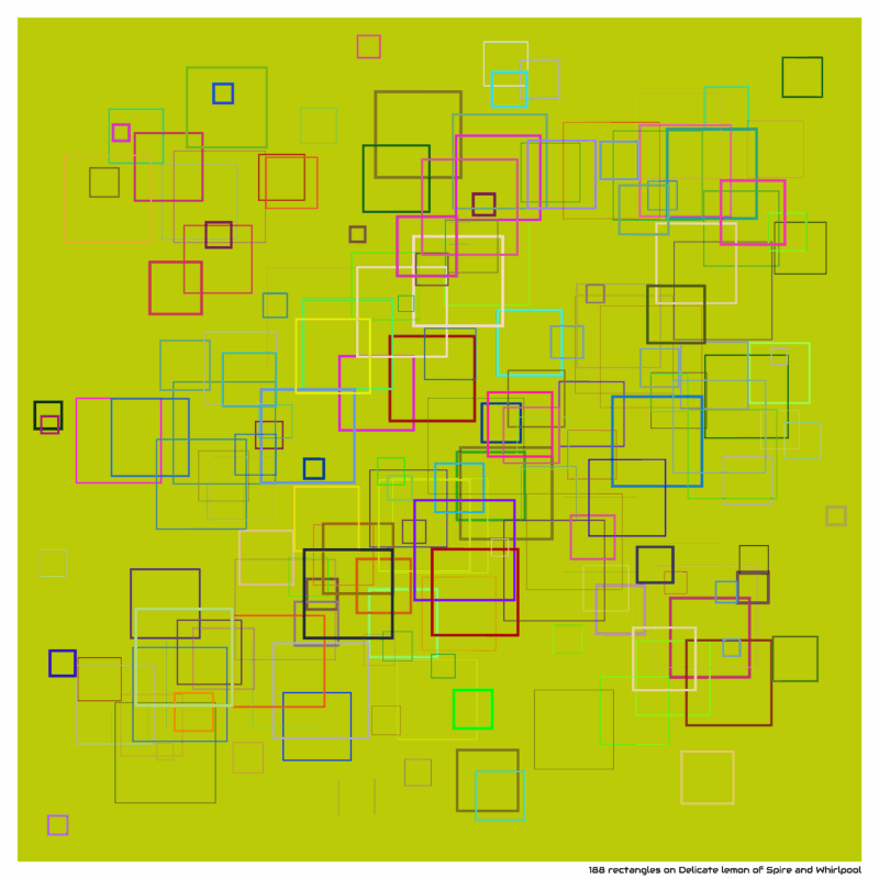 188 rectangles on Delicate lemon of Spire and Whirlpool