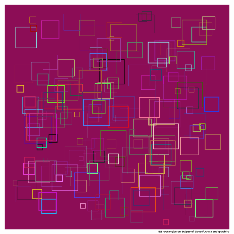 192 rectangles on Eclipse of Deep fuchsia and graphite