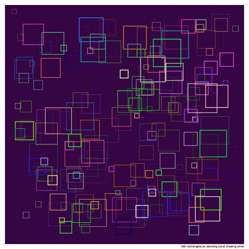 193 rectangles on dancing coral chasing whim