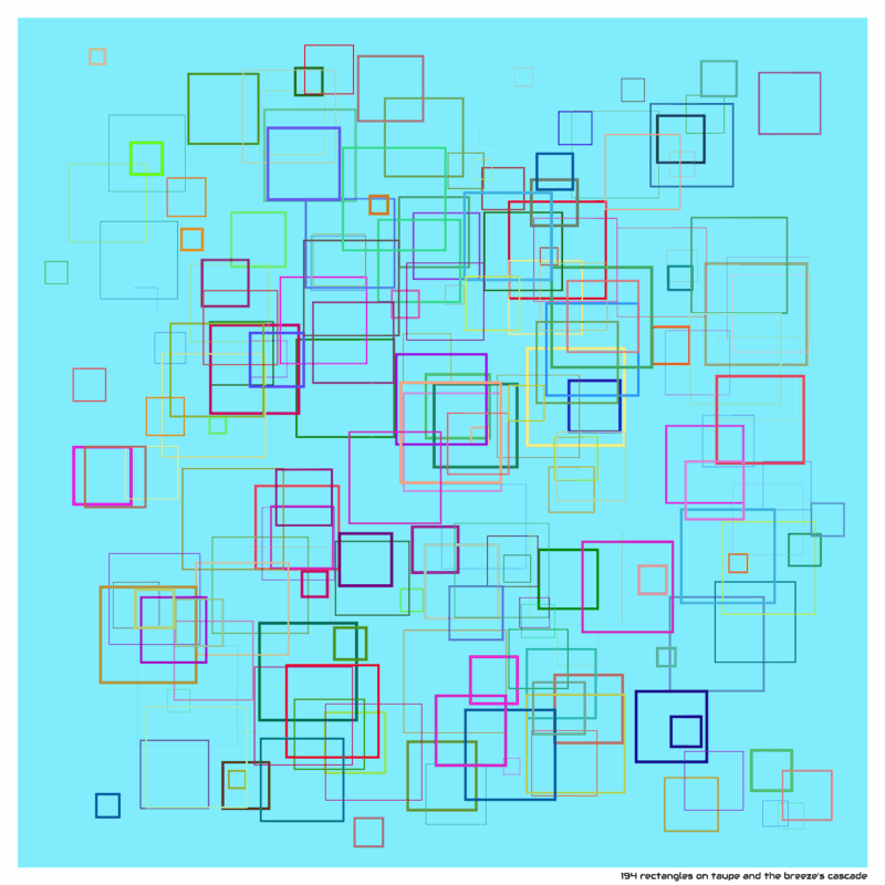 194 rectangles on taupe and the breeze’s cascade