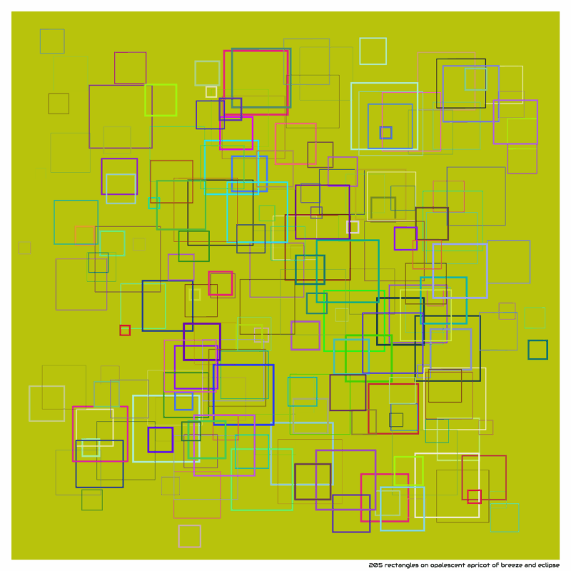 205 rectangles on opalescent apricot of breeze and eclipse