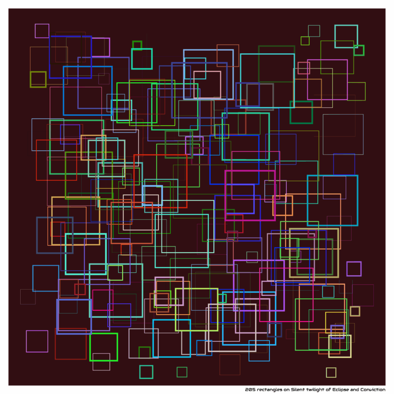 205 rectangles on Silent twilight of Eclipse and Conviction