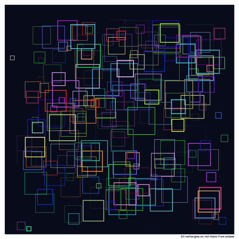 211 rectangles on rich black from eclipse