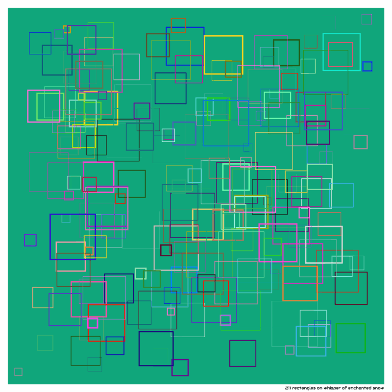 211 rectangles on whisper of enchanted snow