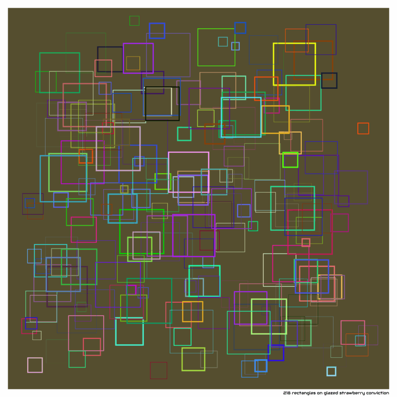 218 rectangles on glazed strawberry conviction