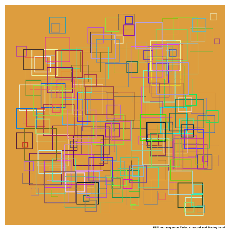 220 rectangles on Faded charcoal and Smoky hazel