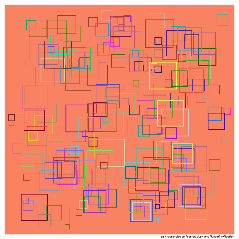 227 rectangles on frosted dusk and flute of reflection